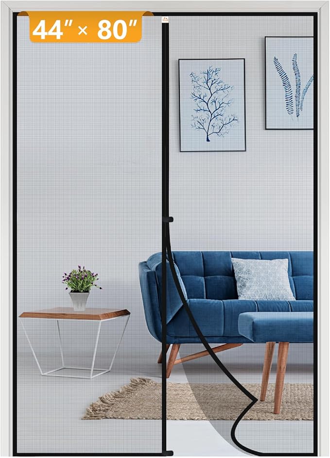 yotache Magnetic Screen Door Fits Door Size 44 x 80, Screen Size 46" x 81" by yotache
