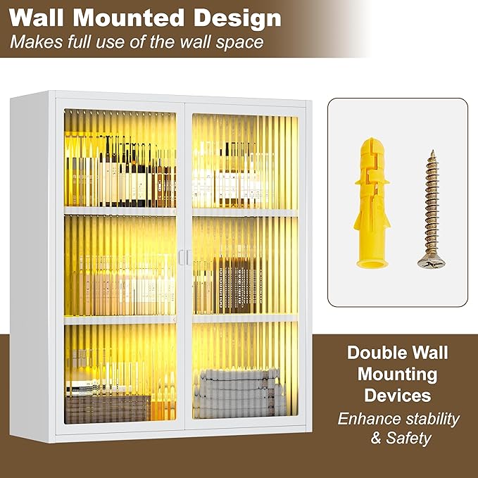 Bathroom Wall Cabinet Over Toilet, Metal Laundry Room Cabinets Wall Mounted - Image 6
