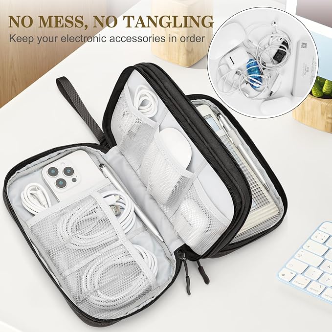 FYY Electronic Organizer, Large Travel Cable Organizer Bag Pouch Electronic - Image 5