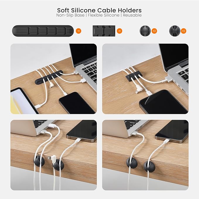 EUREKA ERGONOMIC Metal 316 PCS Cable Management Organizer Kit Cable Raceways - Image 5