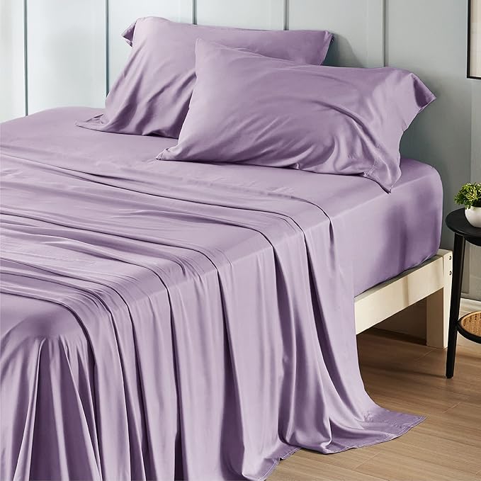 Bedsure Full Size Bed Sheets, Cooling Sheets, Rayon Derived from Bamboo - Image 8