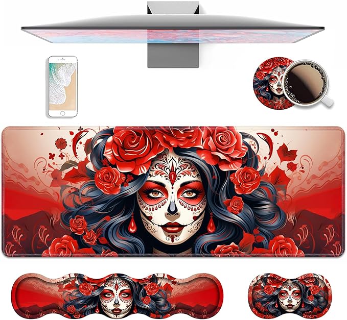 4 in 1 Ergonomic Keyboard Wrist Rest & Mouse Pad Wrist Rest Set, Large XXL by Unknown
