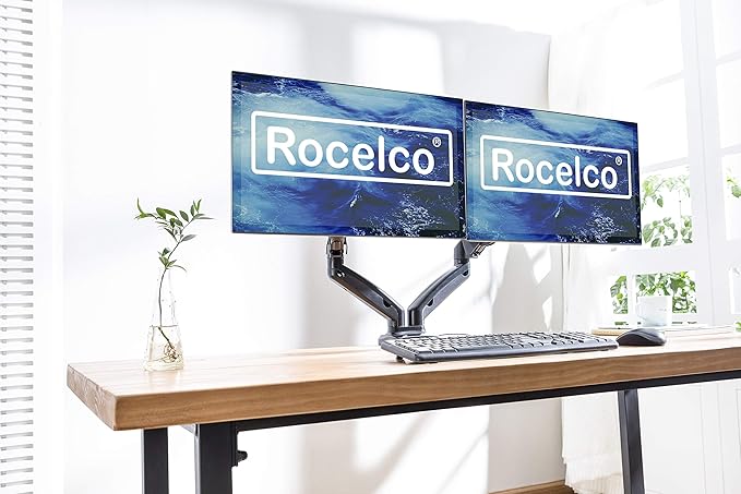 Rocelco 46" Large Height Adjustable Standing Desk Converter - Image 4