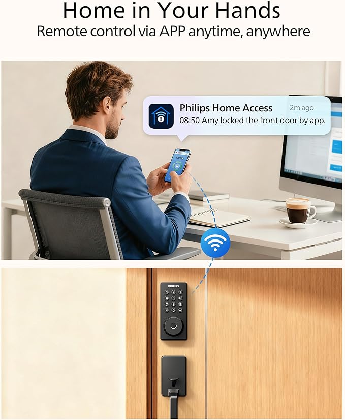 Philips Wi-Fi Smart Door Lock Deadbolt - Image 2