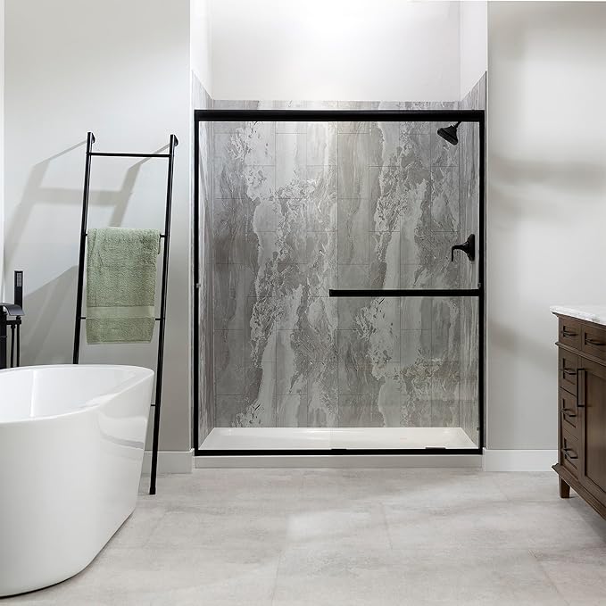 Palisade 78in x 60in x 32in Waterproof Vinyl Shower Surround Kit - Image 3