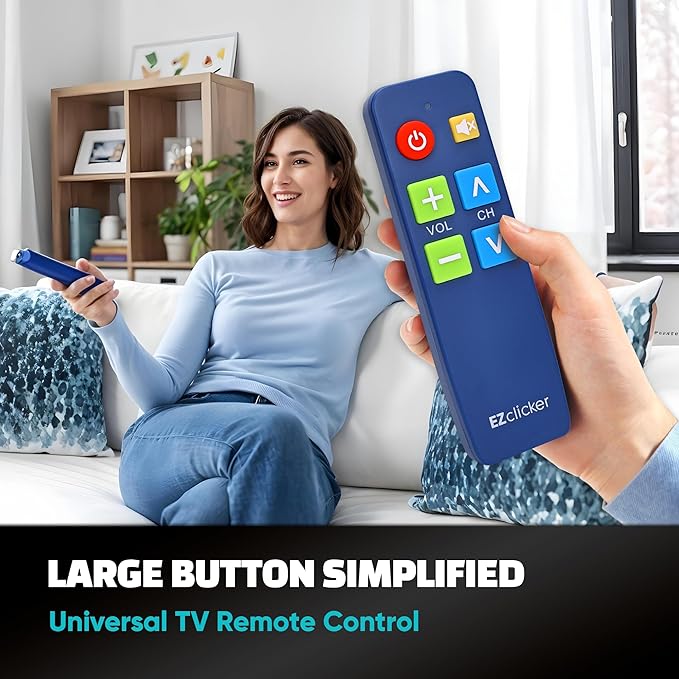 EZclicker TV Remote for Seniors, Extra Simple Big Button Remote Works - Image 2