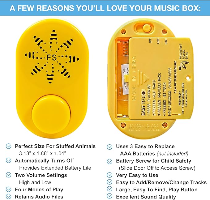 2+ Hr Voice Box for Stuffed Animals by Friendly Songs - Image 2
