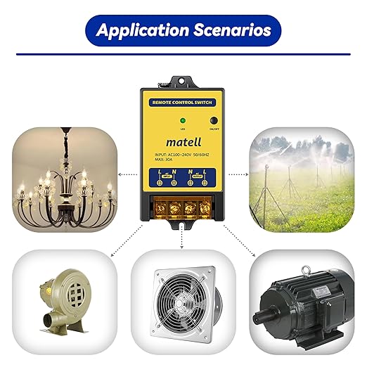 Wireless Remote Control Switch AC 110V/120V/220V/240V 30A Relay RF Remote - Image 3