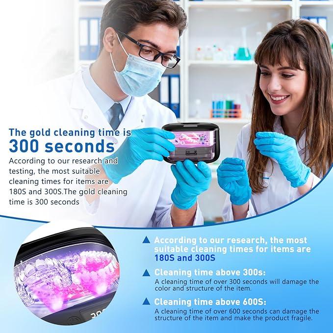 Wireless Ultrasonic Retainer Cleaner, Sonic Dental Cleaning Machine, Dental - Image 2