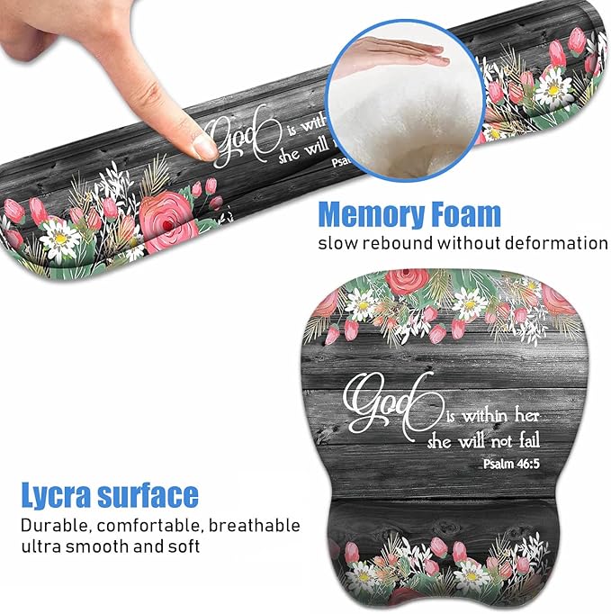 Ergonomic Mouse Pad Wrist Support and Keyboard Wrist Rest Set - Image 6