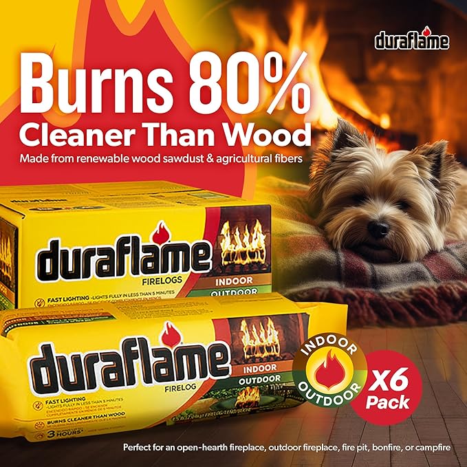 Duraflame 4.5 Pound 3 Hour Long Burn Time Indoor Outdoor Quick Light Fire Log - Image 2