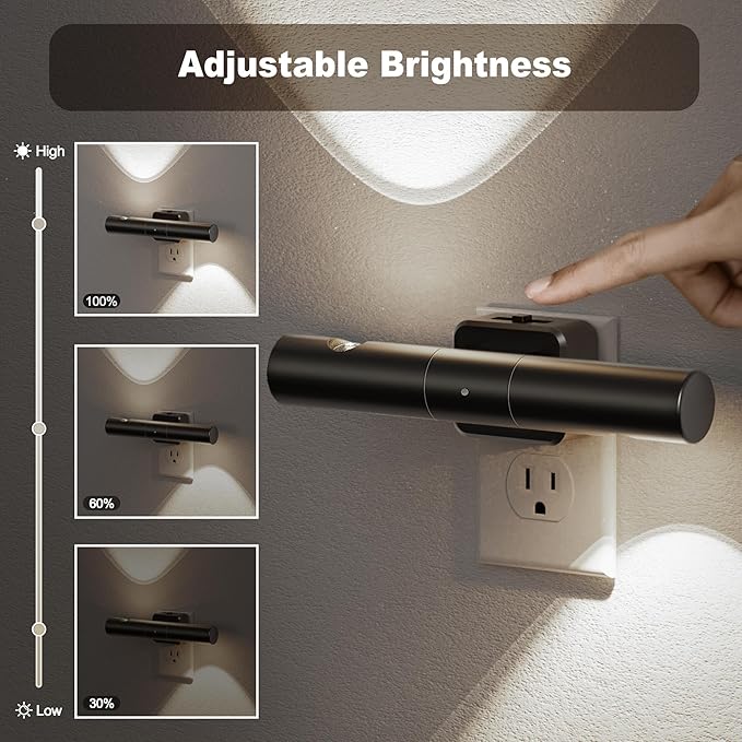 JandCase LED Night Light, Modern Night Lights Plug into Wall, Soft White 3000K - Image 2