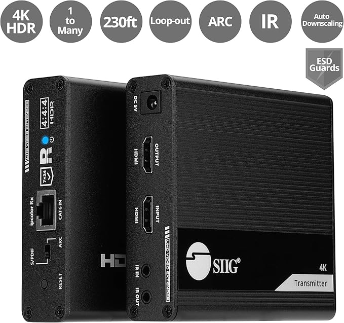 SIIG 230ft 4K HDMI Extender - Image 2