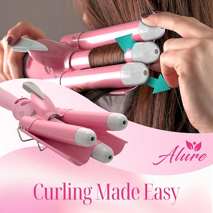 Alure Three Barrel Curling Iron Wand Hair Waver - Image 5