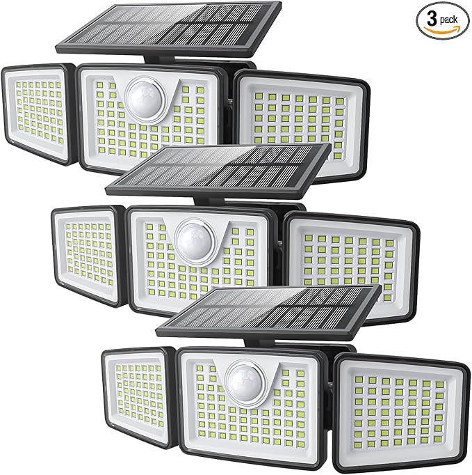 daphino 2500LM Solar Lights Outdoor by ChargebySunLightUpHome