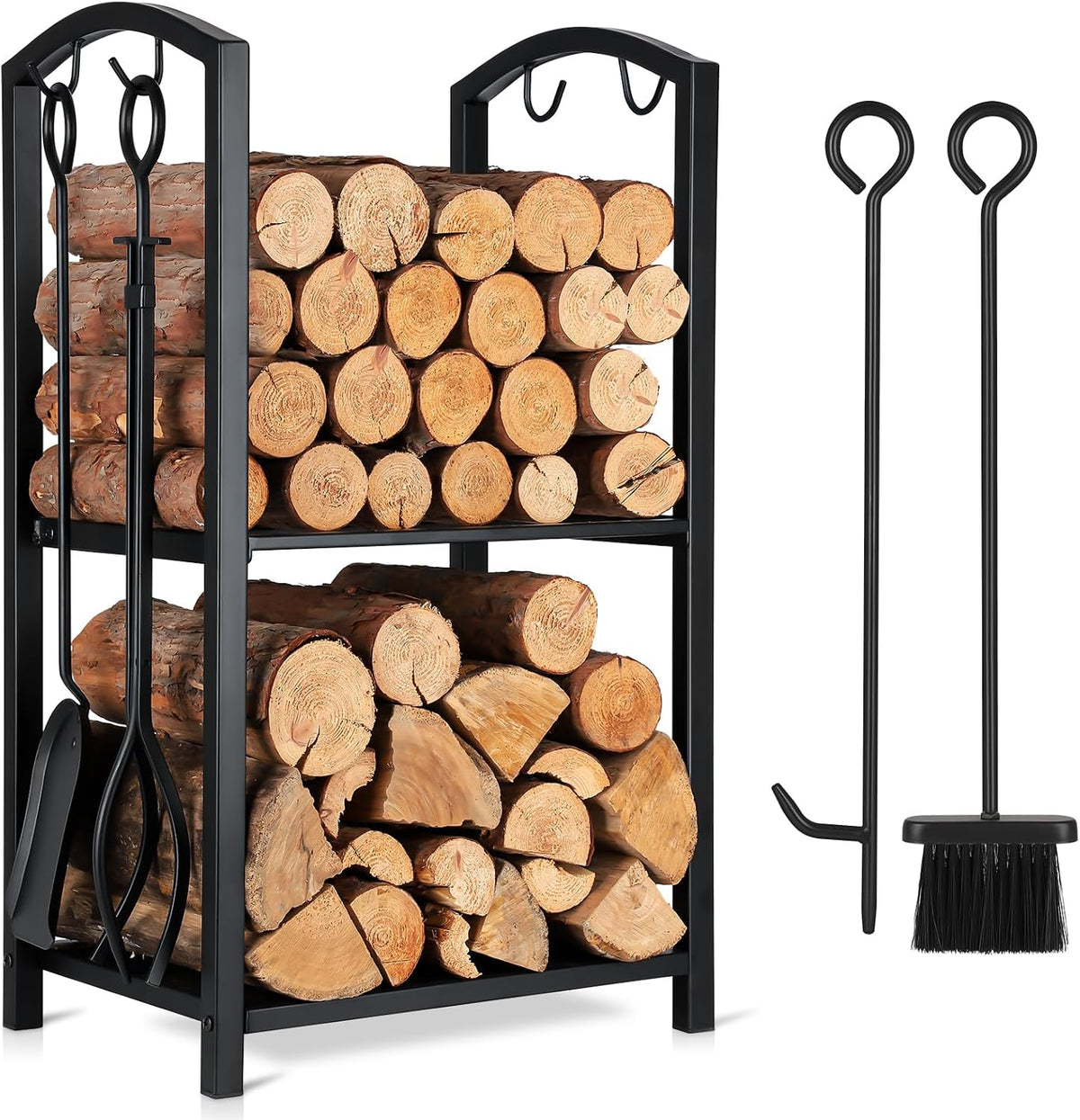 feed garden firewood rack log holder with 4-piece, main product view