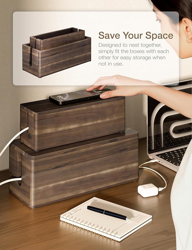 TIDITA Acacia Large Cable Management Box - Image 5