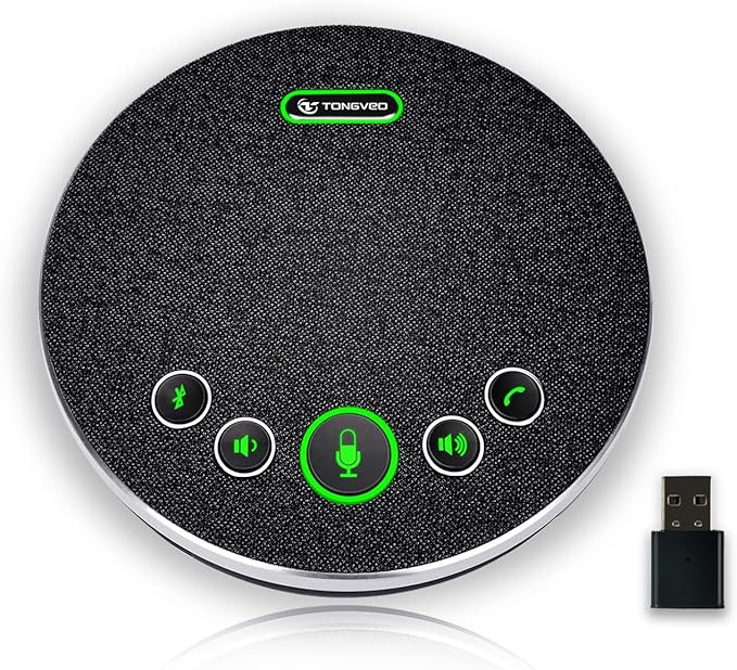 TONGVEO Bluetooth Speakerphone Conference Microphones, Wireless Conference by TONGVEO