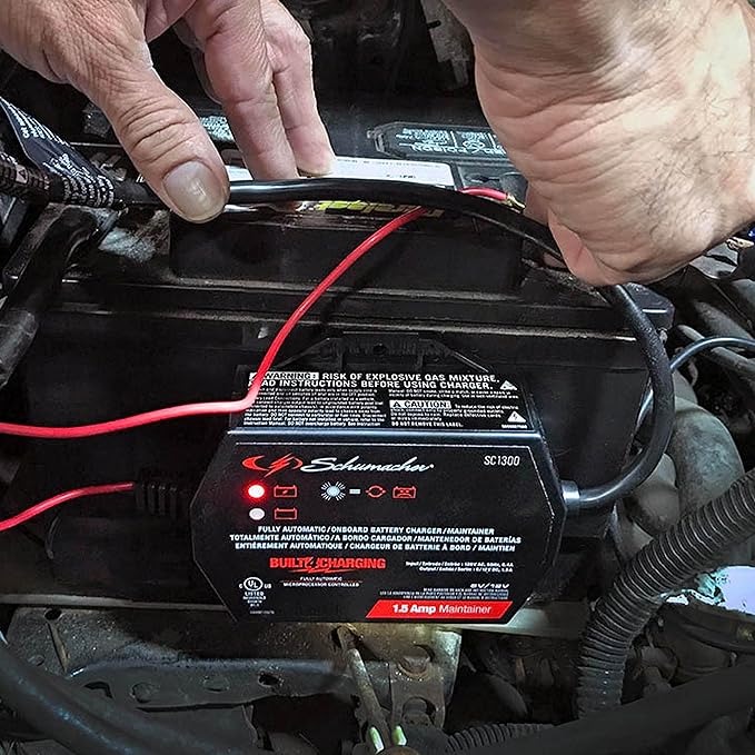 Schumacher Electric 1.5A Car Battery Charger and Maintainer, 3-in-1 Solution - Image 4