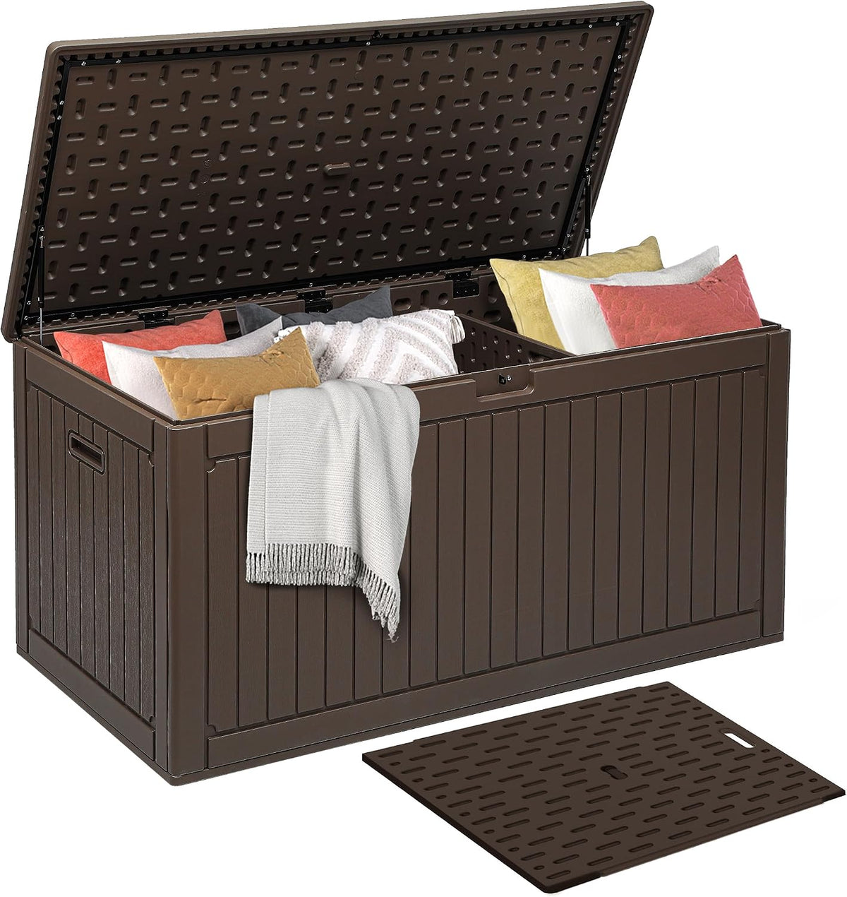 dwvo 320 gallon double-wall deck box with divider, main product view