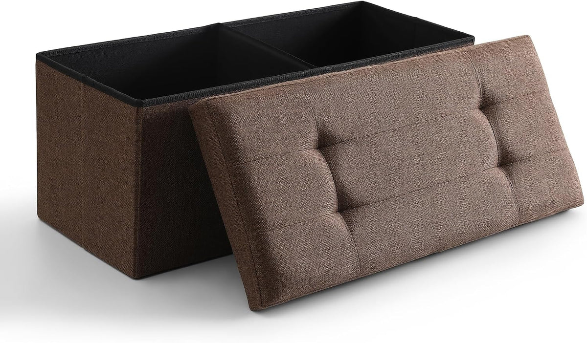 storage ottoman bench foldable footrest foot stool, 30", main product view
