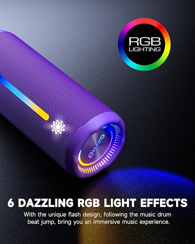 OHAYO Bluetooth Speaker, Portable Wireless, IPX7 Waterproof, Powerful 25W Sound - Image 3