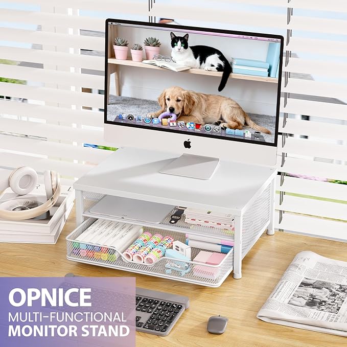 OPNICE Computer Monitor Stand Riser, Desk Organizer - Image 3
