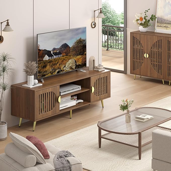 Dorivibe 54.33" Walnut TV Stand - Image 8
