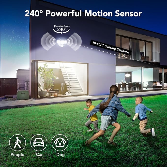 OREiN Motion Sensor Outdoor Flood Lights, 26W 3500LM Bright Security Lights - Image 4