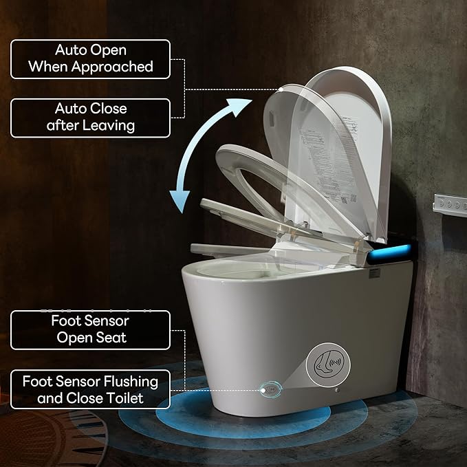 Casta Diva Smart Toilet with Bidet Built in, Auto Open Close, Foot Sensor - Image 8