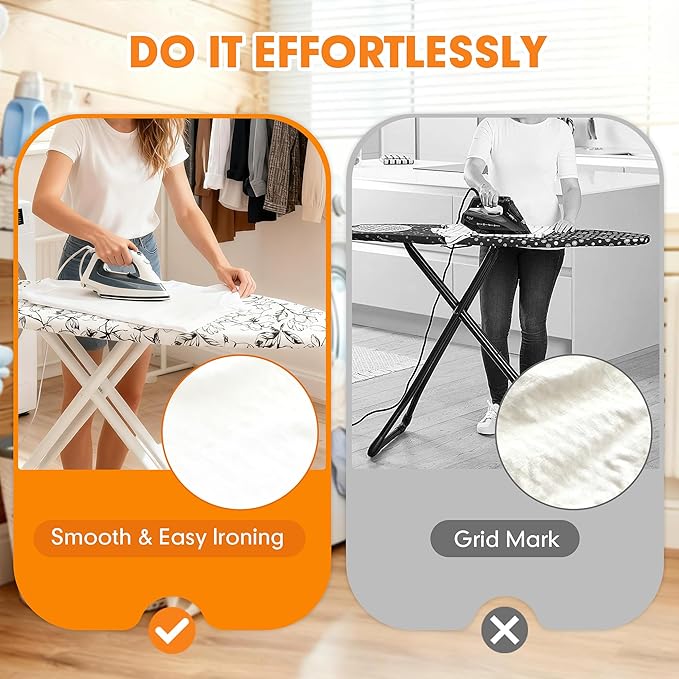 Ironing Board Cover and Pad, 15x54 Standard Size Thick Iron Padding, Scorch & - Image 4