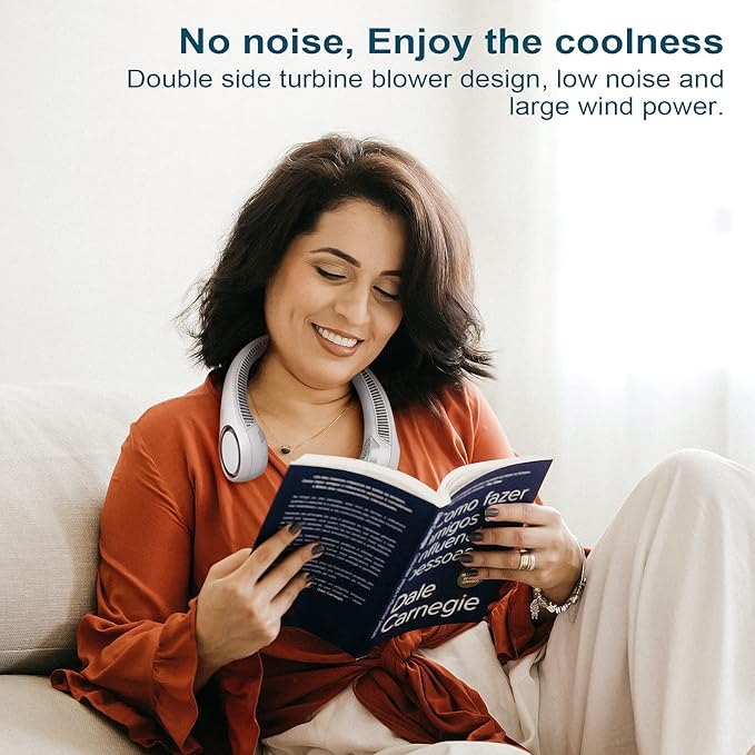 CIVPOWER Neck Fan: Portable Personal Neck Cooling Rechargeable Bladeless Fan - Image 6