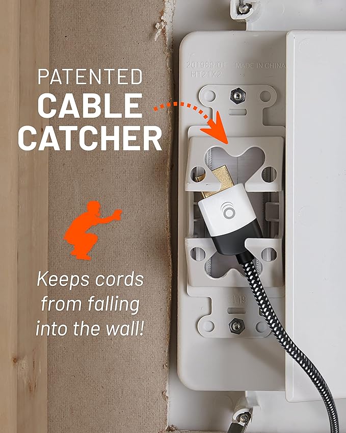ECHOGEAR TV Cord Hider for Wall Mounted TV – Dual Outlet in-Wall Cable - Image 7