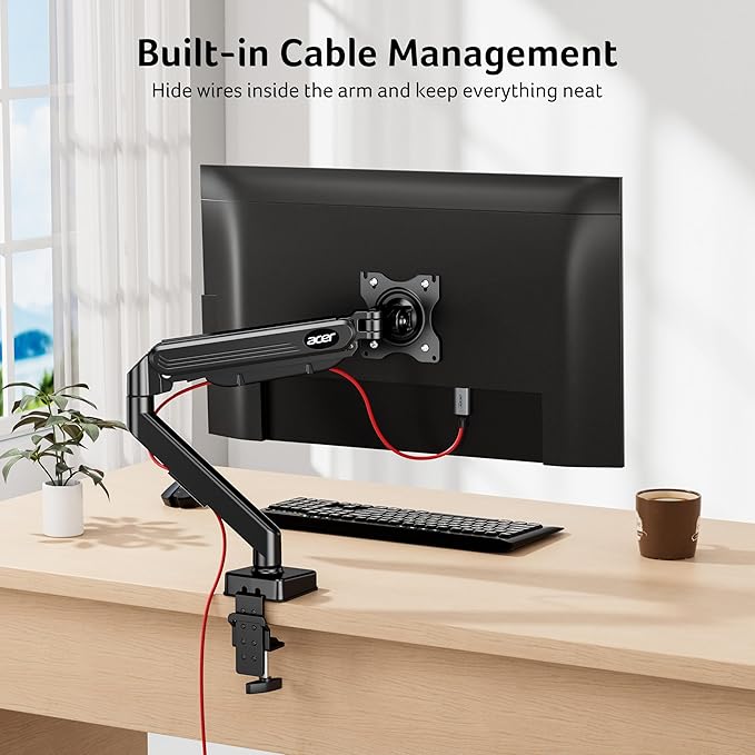 Acer Single Monitor Mount, Fully Adjustable Monitor Arm Fits 17 to 34 Inch - Image 9