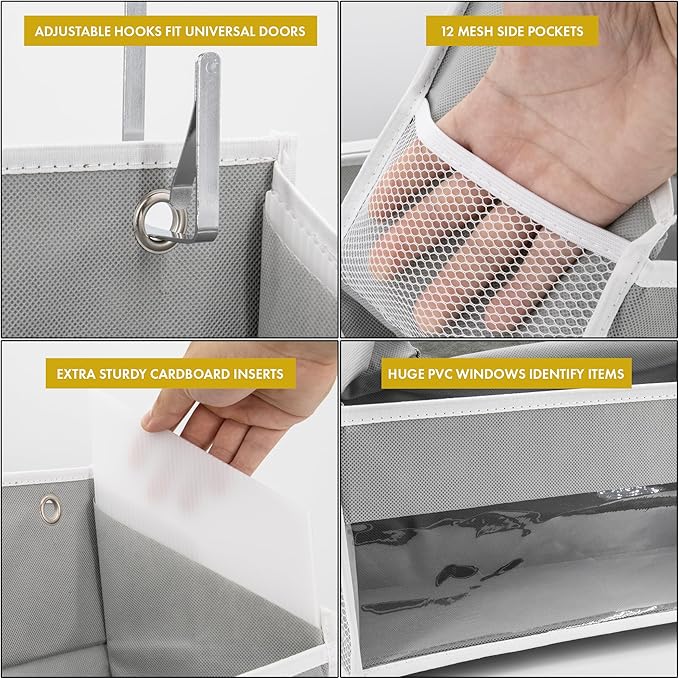 HOMELUX THEORY UPGRADED 6 Tiers Over The Door Organizer Hanging - Image 7