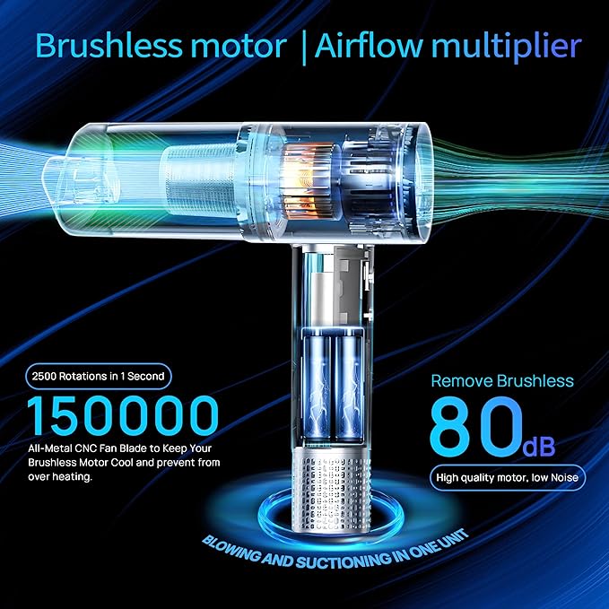 PocketDuster 2-in-1 Compressed Air Duster and Mini Vacuum Cleaner - Image 4