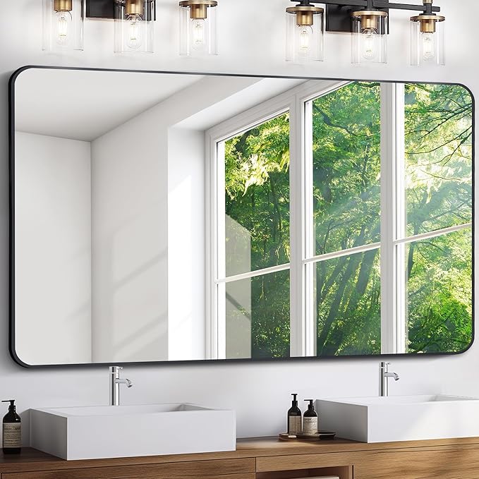 FORBATH Large Bathroom Mirror 60x36 Inches by FORBATH