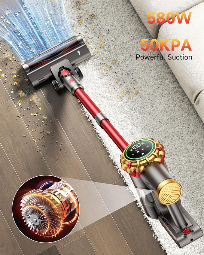 Aipoway Cordless Vacuum Cleaner 580W 50Kpa Vacuum Cleaners - Image 2