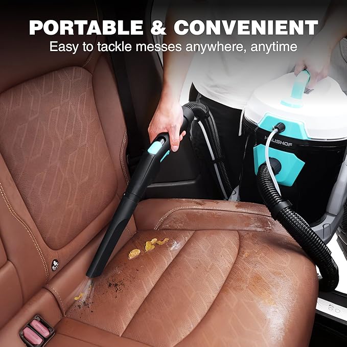 HAUSHOF 4 Gallon 5.5 Peak HP Wet/Dry Vacuum Upholstery Cleaner, Portable Shop - Image 6