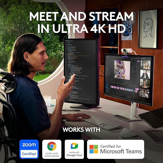 Logitech MX Brio Ultra HD 4K Collaboration, Streaming Webcam, 1080p at 60 FPS - Image 3