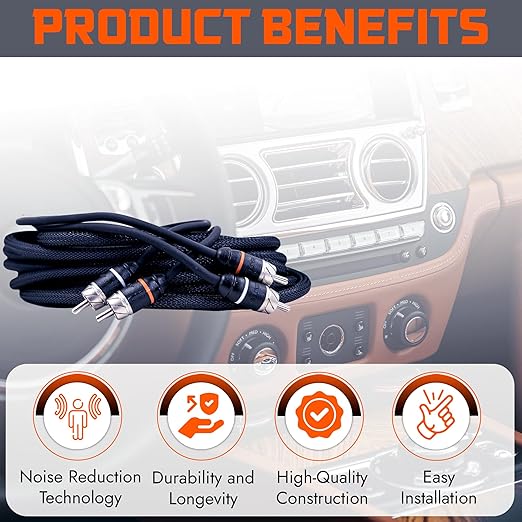 Elite Audio Premium Series 15ft. 2-Channel Car Audio RCA Cable – Double Shielded - Image 5