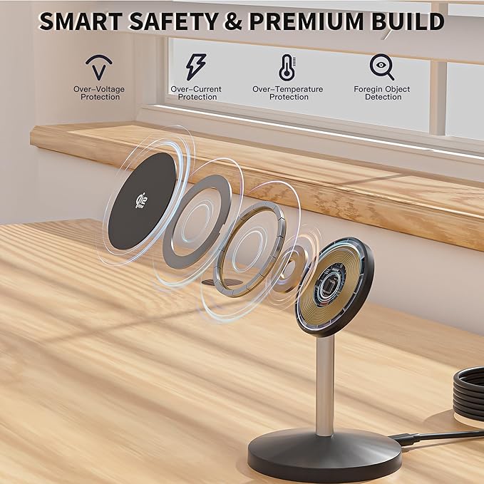 Magnetic Wireless Charging Station, 25W Fast Charger 6FT Mag safe Wireless - Image 4