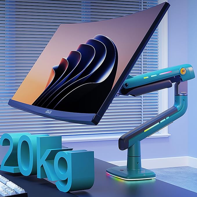 NB Gaming Monitor Arm or for 32 to 60 Inches Screen, Load up to 20 kg, VESA - Image 2