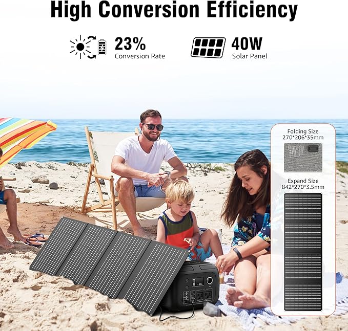 Solar Powered Generator 300W Peak/70400mAh, 260Wh Portable Power Station - Image 4