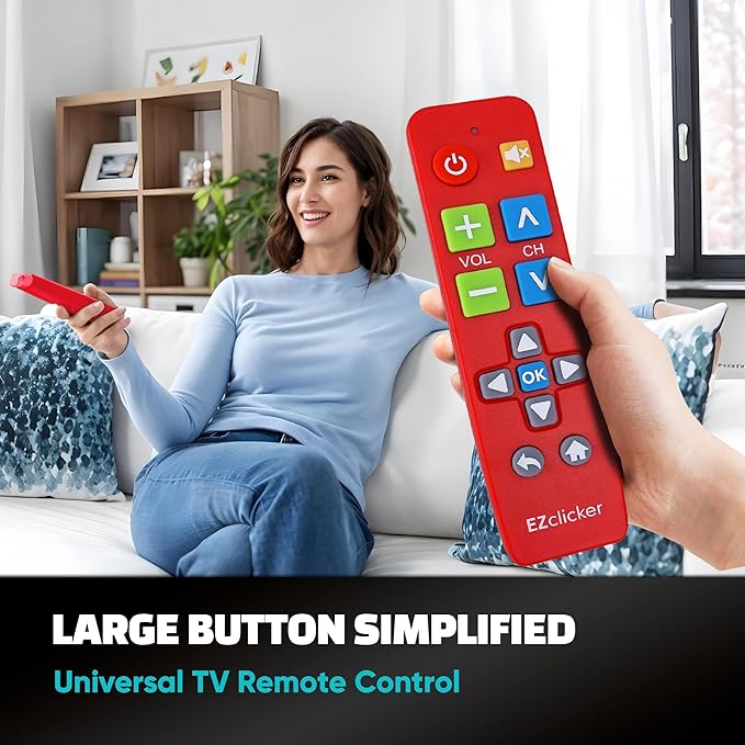 EZclicker Plus Big Button Universal TV Remote Simple Easy to Use, Works - Image 2