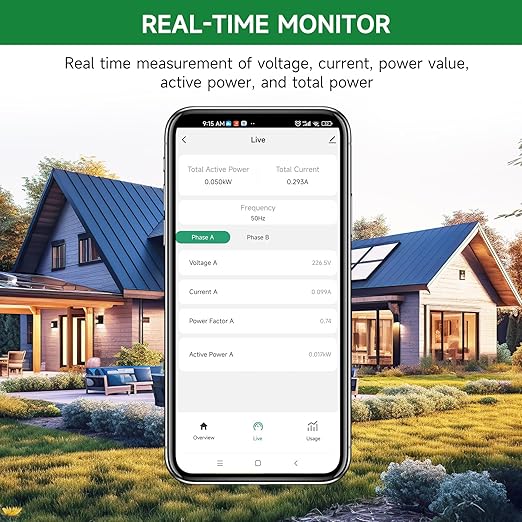 WiFi Energy Monitor with 2 * 80A Clamps, Real-Time Electricity Tracking - Image 5