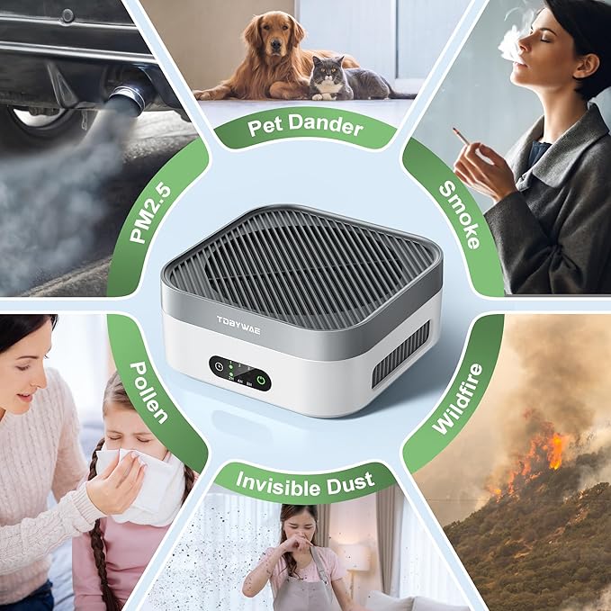 TDBYWAE Air Purifier 2 Pack for Bedroom Up to 1200 ft², H13 True HEPA Air - Image 4