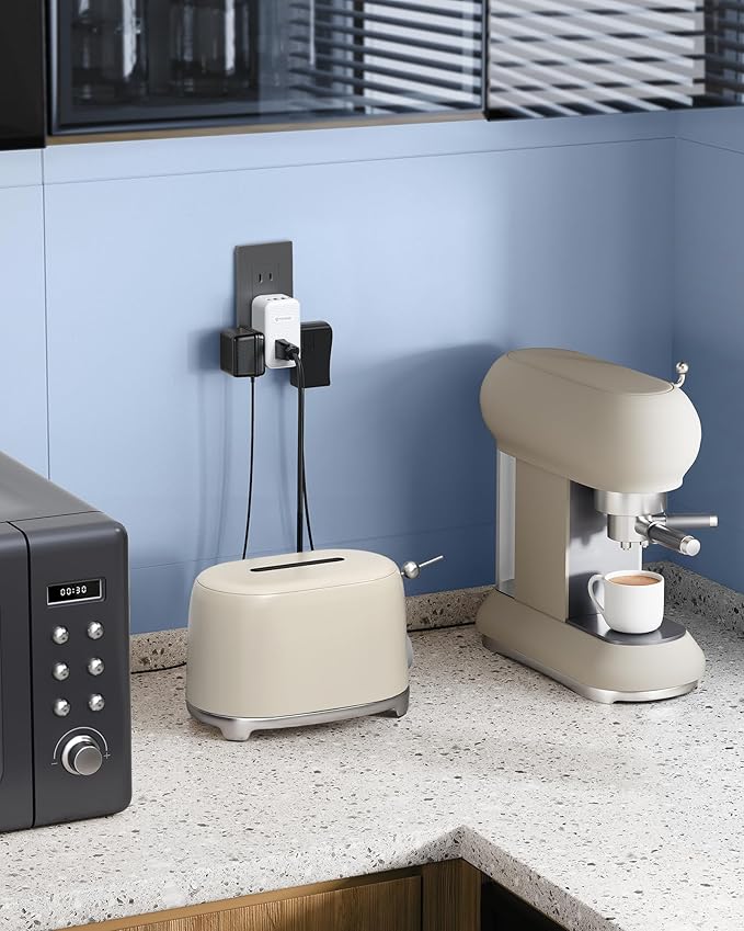 TROND 2 to 3 Prong Outlet Adapter 2 Pack, 3 AC Power Splitter - Image 7