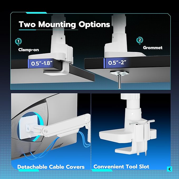 ARES WING Single Monitor Arm Desk Mount - Image 6