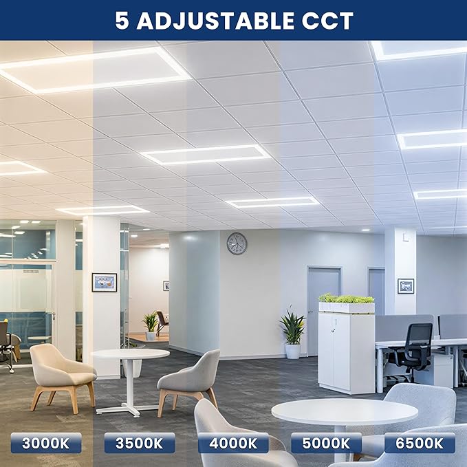 2x4 LED Flat Panel light, Edge-lit Frame Selectable 40W/50W/60W & CCT - Image 3